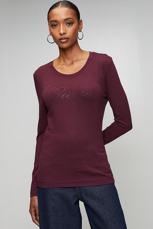 Lds Script  Ls Top - Regal Plum