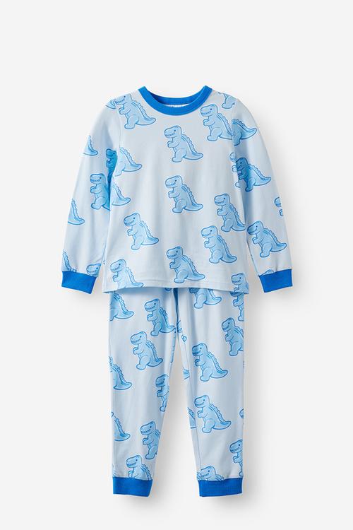 Dreamdrift LongSleeve Pj Set - Blue Whisper/Gummy Dino Glow