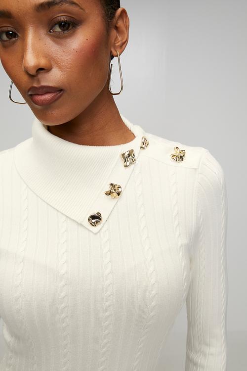 Ls Tn Priscilla Cable Rib Drs - Dove White
