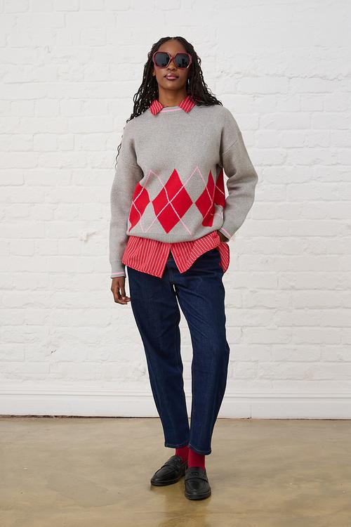 Ultimate Jumper - Red Argyle