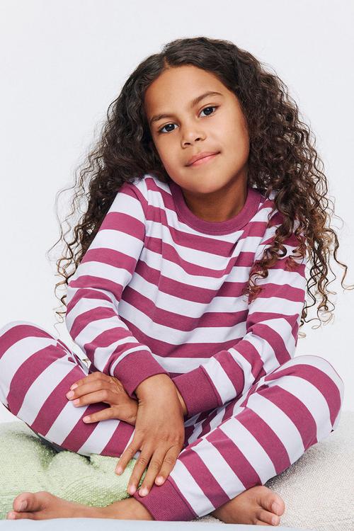 Dreamdrift Long Sleeve Pj Set - Bobbi Stripe Berry Jam/Vintage Lilac