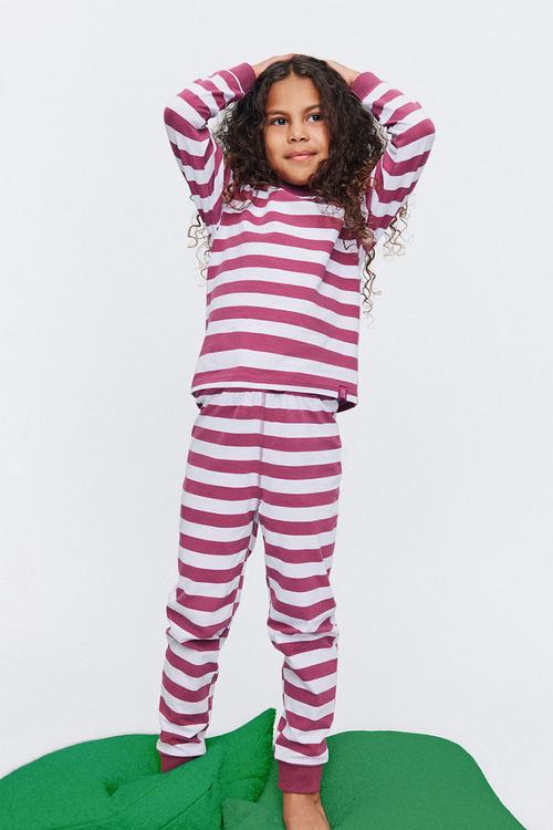 Dreamdrift Long Sleeve Pj Set - Bobbi Stripe Berry Jam/Vintage Lilac