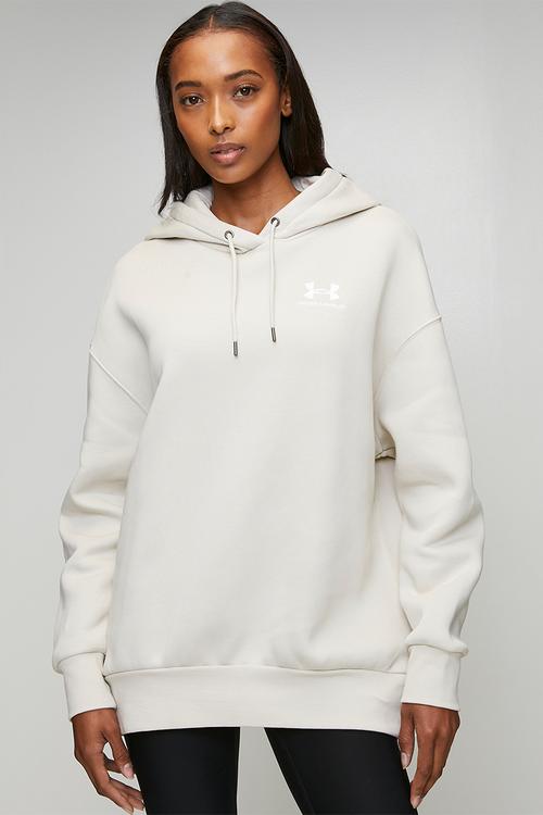 UA Icon Fleece OS Hoodie - Summit White/White