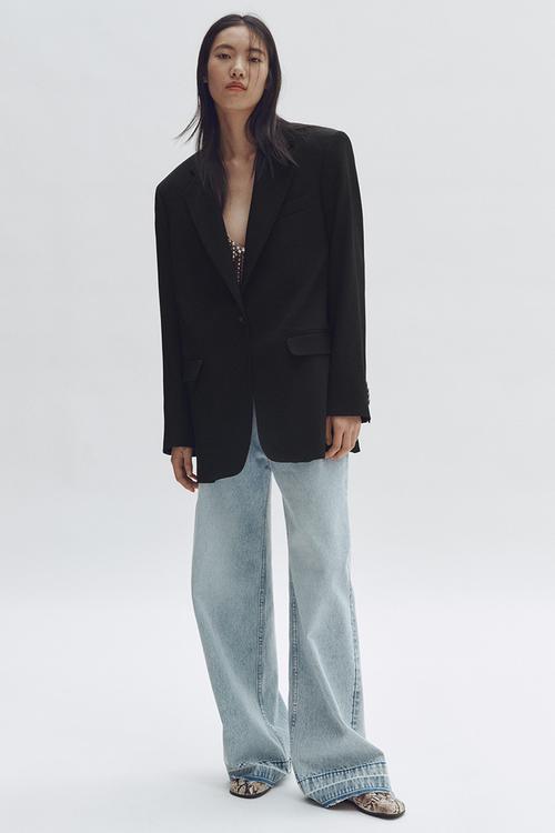 Stella McCartney H&M: Single-breasted wool blazer - black