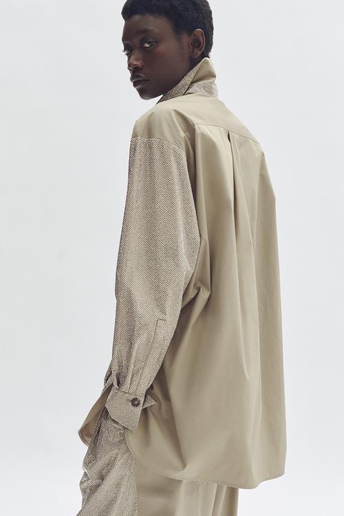 Stella McCartney H&M: Oversized embellished shirt - khaki green