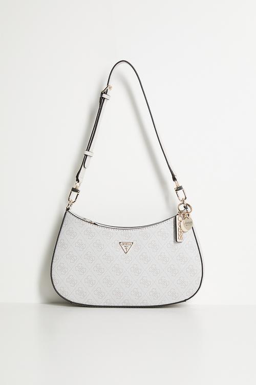 Noelle Top Zip Shoulder Bag-Bone Logo