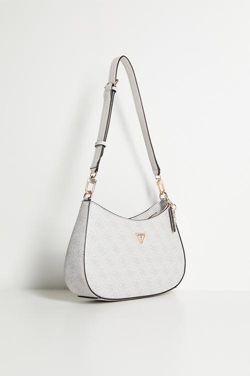 Noelle Top Zip Shoulder Bag-Bone Logo
