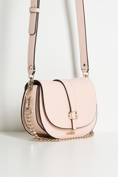 Carrie Mini Flap Crossbody Bag - Light Rose