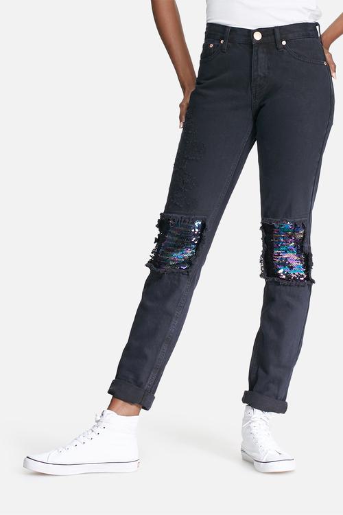 Sequin jeans