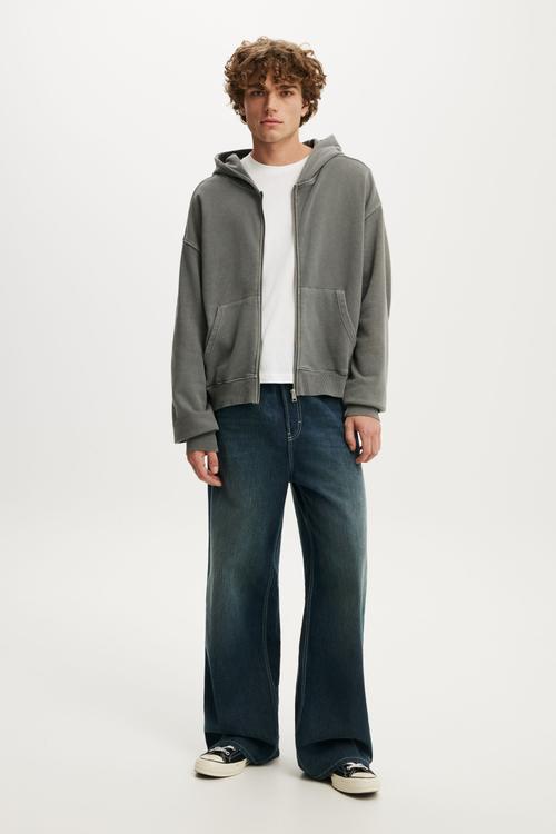 Zip Up Hoodie - Slate Stone Wash