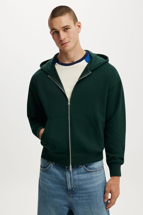 Zip Up Hoodie- Pineneedle Green