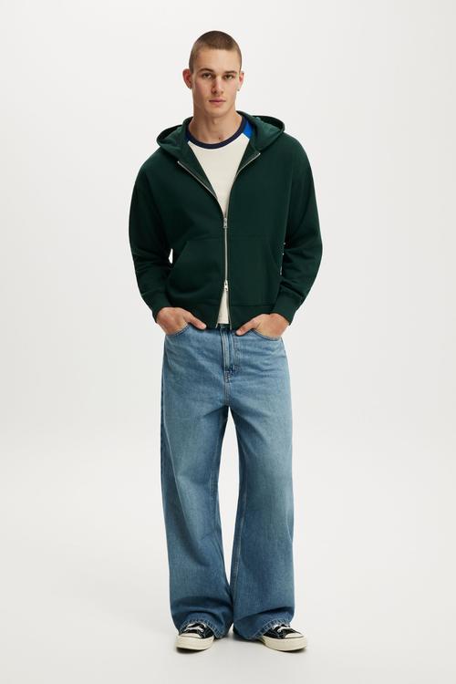 Zip Up Hoodie- Pineneedle Green