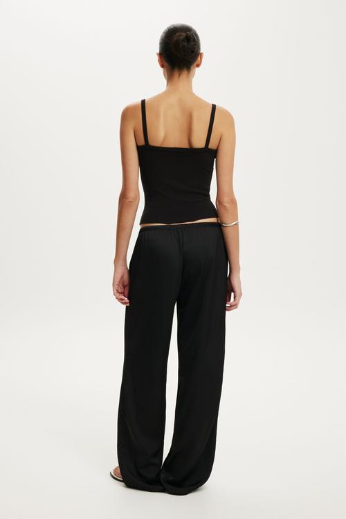 Dove Satin Pant - Black