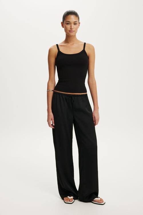 Dove Satin Pant - Black