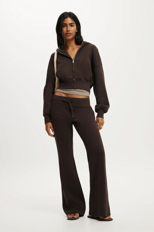 Low Rise Bootleg Sweatpant - Dark Oak