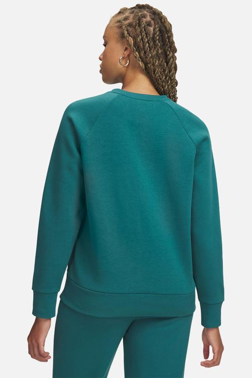 UA Rival Fleece Crew - Rack Green/White