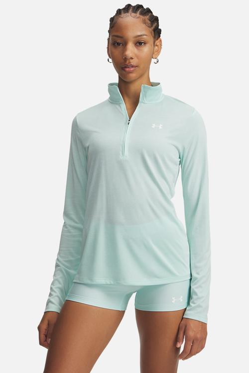 Tech 1/2 Zip- Twist - Refresh Mint/White