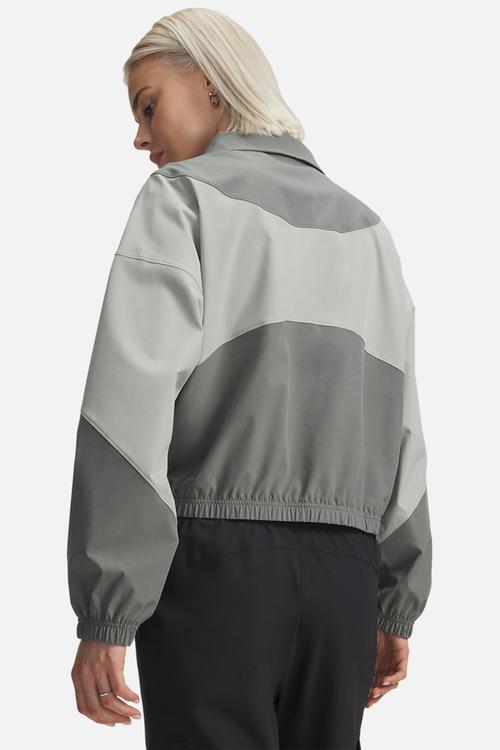 UA Rival Woven Jacket - Clay Green / Titanium / White