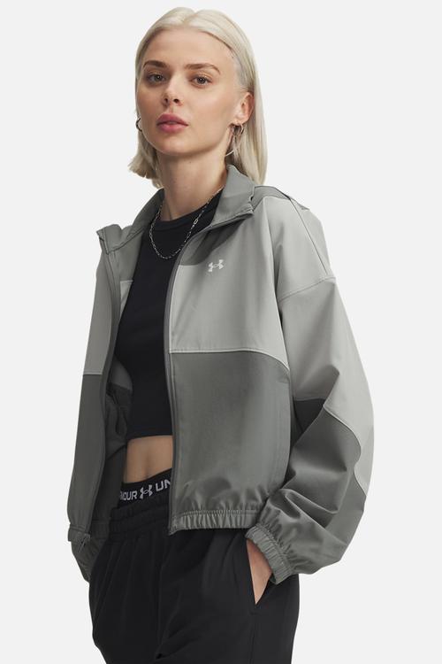 UA Rival Woven Jacket - Clay Green / Titanium / White