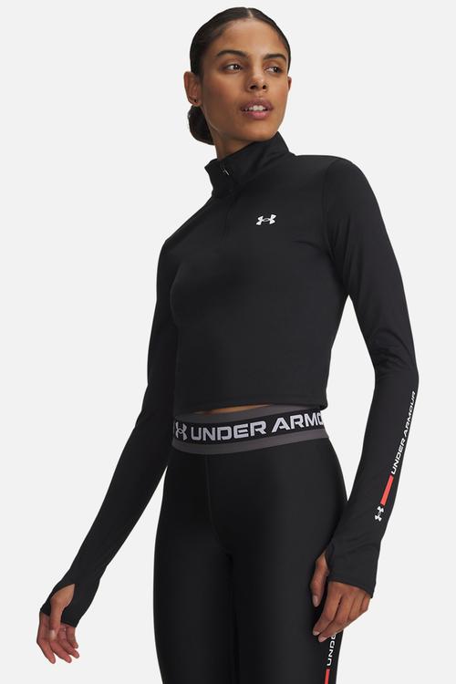 Tech Branded 1/2 Zip - Black / Venom Red / White