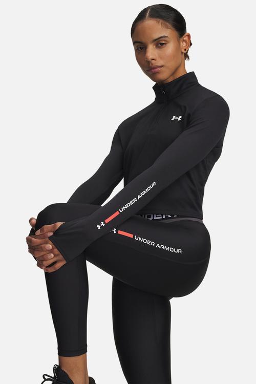 Tech Branded 1/2 Zip - Black / Venom Red / White