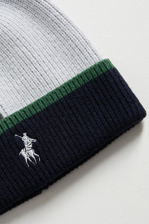 Colourblock Beanie - Navy & Grey