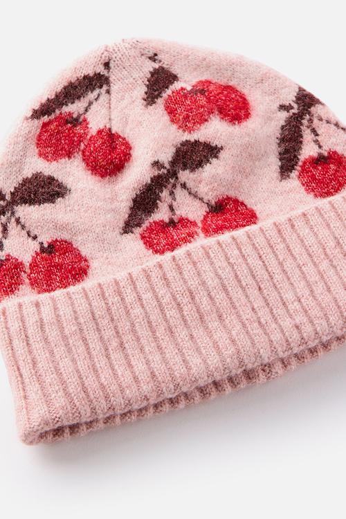 Kids Knit Beanie - Zephyr Marle/Cherries