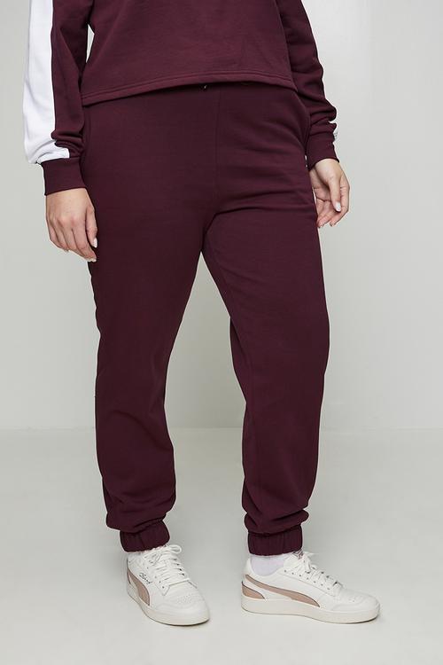 Plus Rebecca Sweatpants - Fig/White