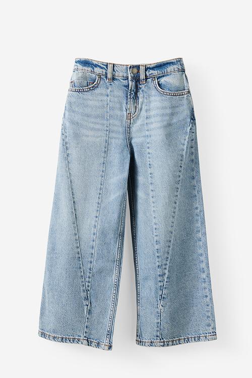 Super Wide Leg Denim Jean - Airlie Light Blue/Splice Seam