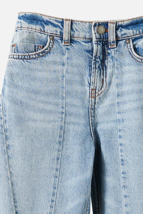 Super Wide Leg Denim Jean - Airlie Light Blue/Splice Seam