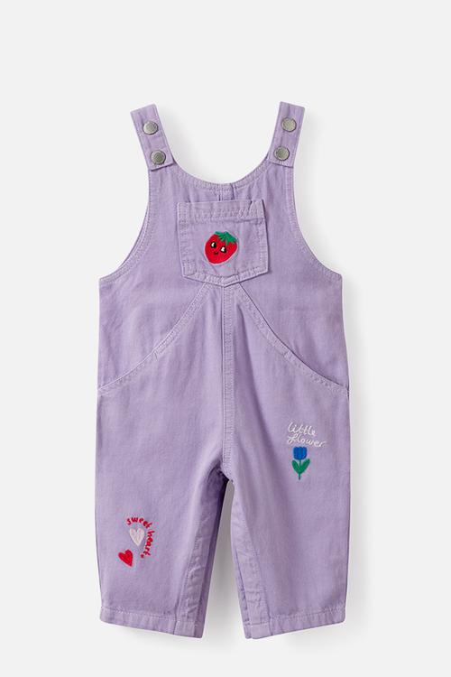 Aspen Denim Overall - Vintage Lilac Wash/Berry Sweet