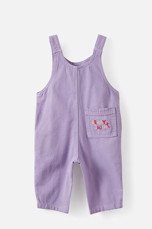 Aspen Denim Overall - Vintage Lilac Wash/Berry Sweet