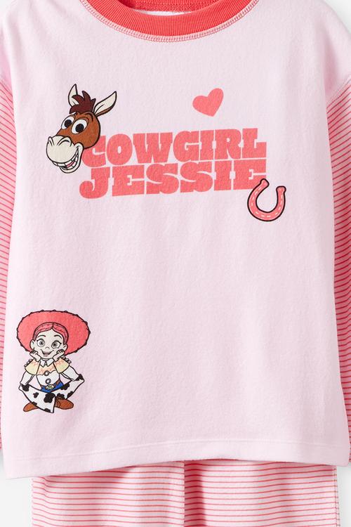 Snoozesoft Long Sleeve Pj Set License - Lcn Dis Tea Party Pink/Cowgirl Jessie