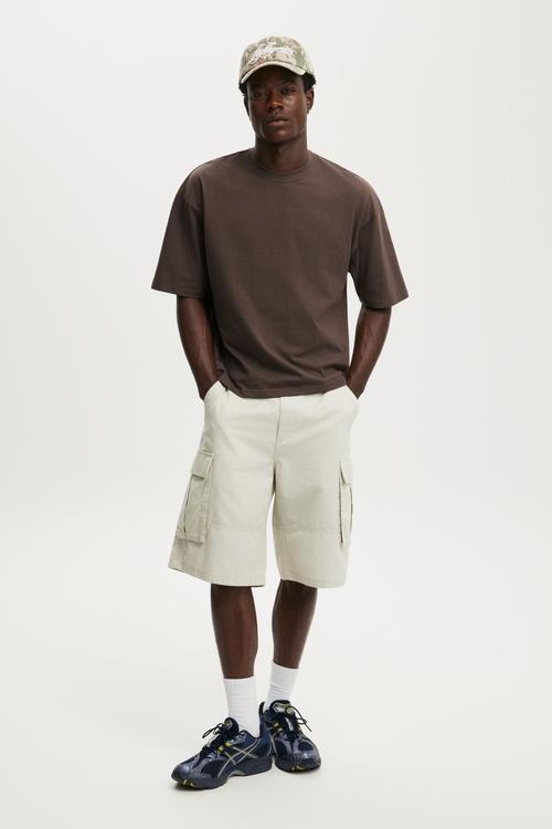 Cropped Fit T-Shirt - Washed Chocolate