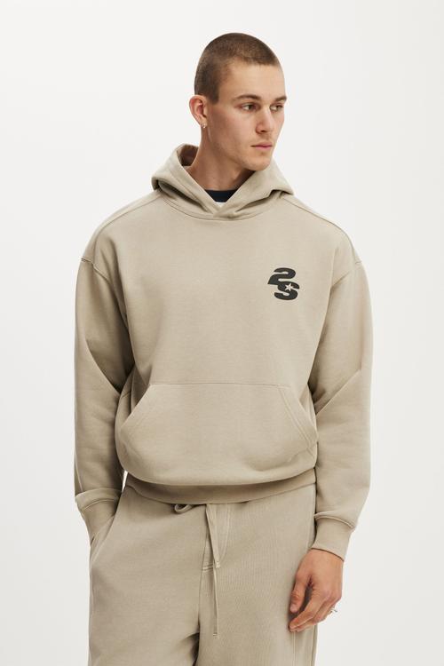 Box Fit Graphic Hoodie - Frosted Honey / Pavilione
