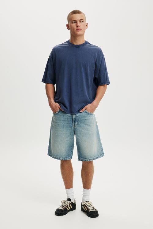 Cropped Fit T-Shirt - True Navy Wash