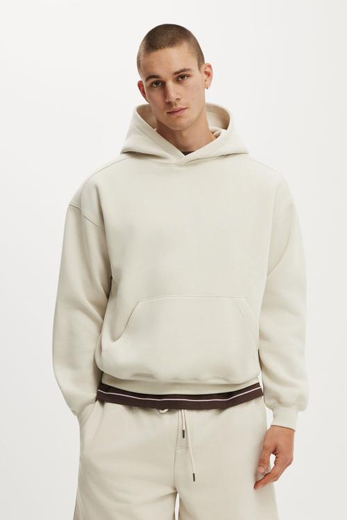 Box fit hoodie - cream