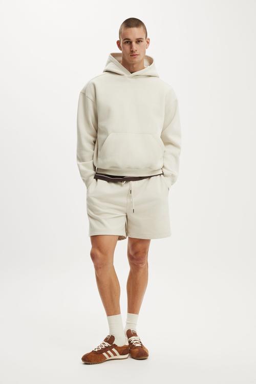 Box fit hoodie - cream