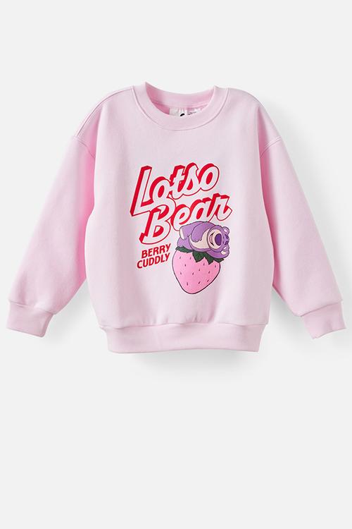 License Sammy Oversized Crew - Lcn Dis Tea Party Pink/Lotso Bear