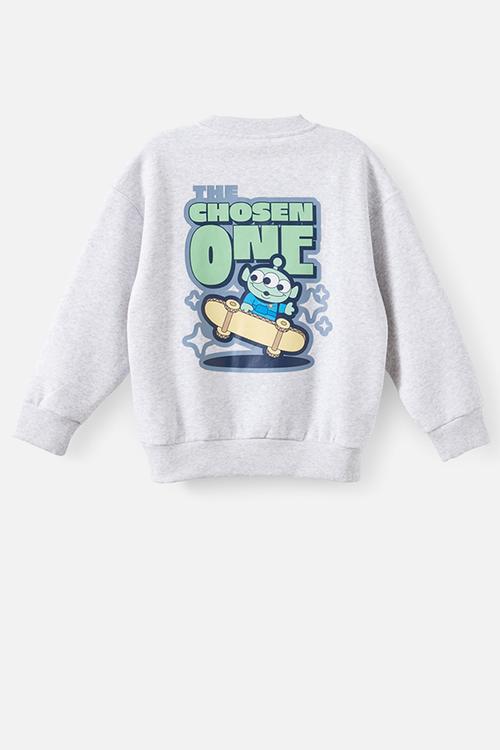 License Sammy Oversize Crew - Lcn Dis Grey Marle/Toy Story Chosen One