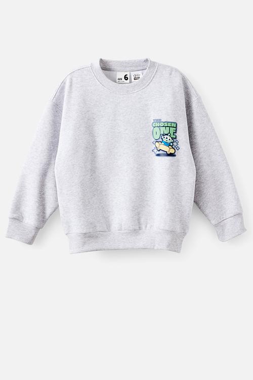 License Sammy Oversize Crew - Lcn Dis Grey Marle/Toy Story Chosen One