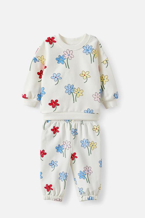 Bundle Riley Sweater & Trackpant - Vanilla/Meadow Daisy
