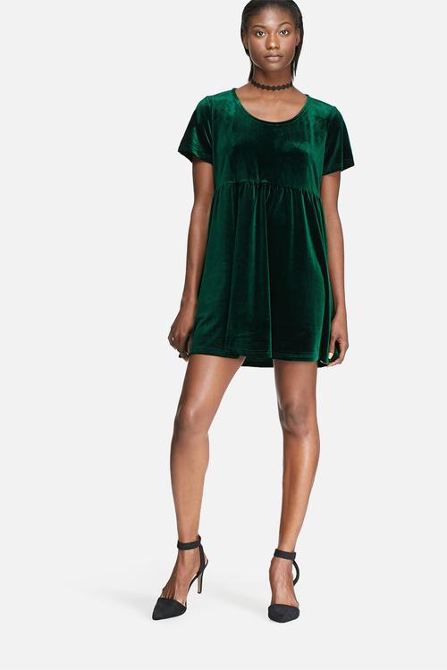 Velvet smock dress