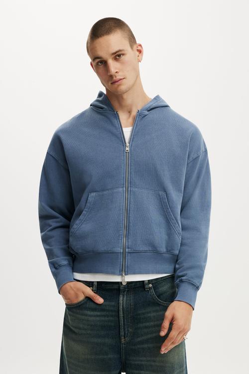 Zip Up Hoodie - Dusk Blue Wash