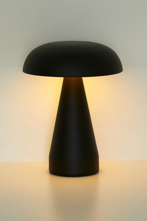 Matte mushroom lamp - black