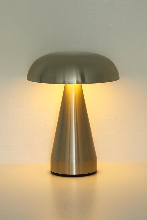 Steel mushroom lamp - silver