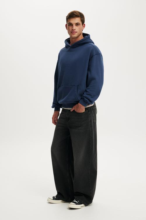 Box Fit Hoodie - Indigo Wash