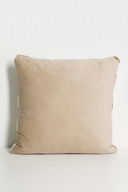 Checkerboard cushion - beaver brown