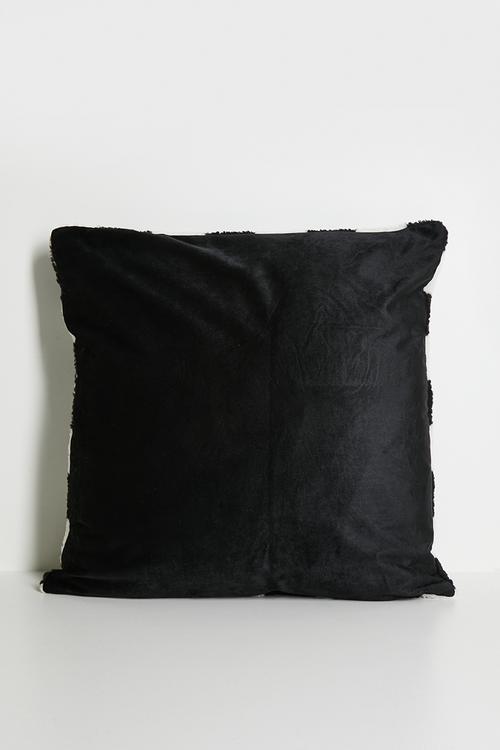 Checkerboard cushion - black