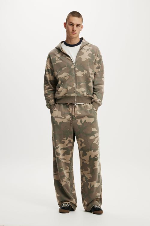 Zip Up Hoodie - Jungle Camo Wash
